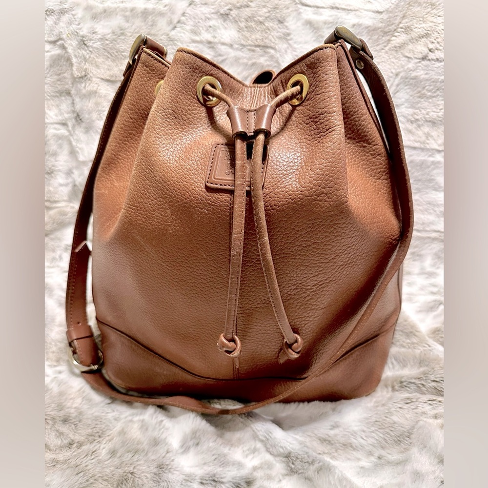 BURBERRY Drawstring Bucket Shoulder Bag
